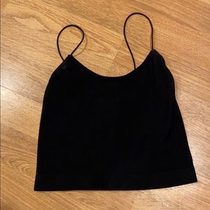 Urban Outfitters black spaghetti strap crop top